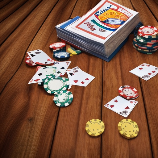 An image of a stack of poker books on a wooden table, with a few chips scattered around them. The books are open, showing the detailed strategies and tips contained within. This image is a perfect illustration for an article about the best poker