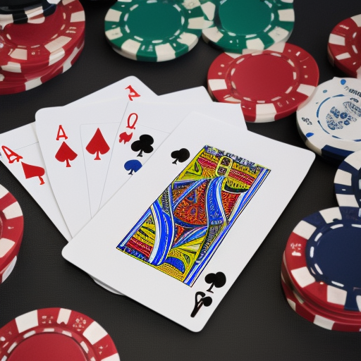 A picture of a poker hand with a royal flush, the highest possible hand in poker. The image illustrates the article, showing the best poker hand to play and when.