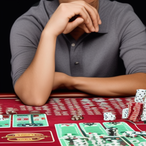 An image of a poker player counting their chips, with a satisfied look on their face. The image illustrates the concept of maximizing winnings in poker through careful bankroll management.