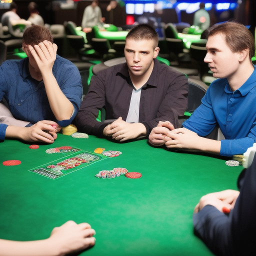 An image of a group of poker players seated around a green felt table in a casino, with chips and cards in front of them. The players are focused and intense, ready to compete in the World Series of Poker.