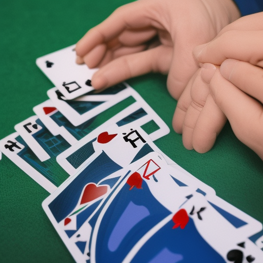 An image of a poker player holding a winning hand of cards, with a satisfied expression on their face. The image conveys the feeling of success and satisfaction that comes with understanding pot odds and implied odds for a winning hand in poker.